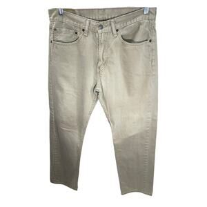 Levi's 514 Tan Jeans White Label Mens Size 34x34